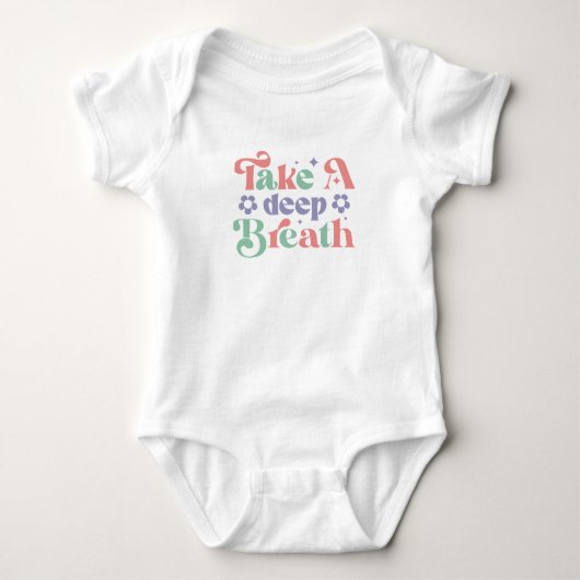 Atmen Sie tief ein Baby Strampler (Vorderseite)