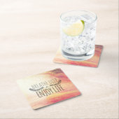 Atmen Sie tief Rechteckiger Pappuntersetzer (Vor Ort)