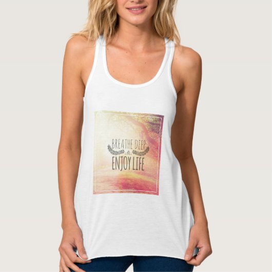 Atmen Sie tief Tank Top (Vorderseite)