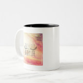 Atmen Sie tief Zweifarbige Tasse (Vorderseite Links)