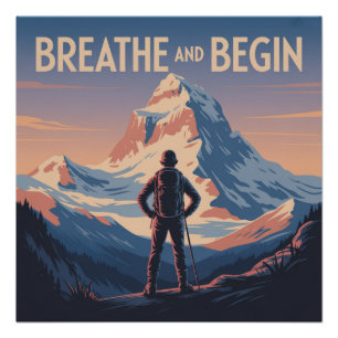 Atmen und Beginnen Poster