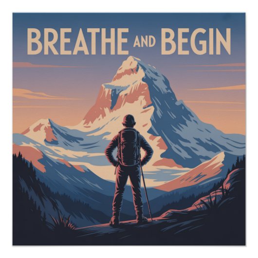 Atmen und Beginnen Poster (Vorderseite)