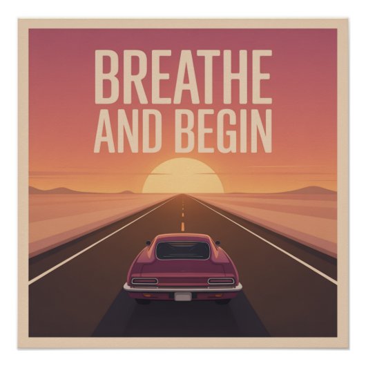 Atmen und Beginnen Poster (Vorderseite)