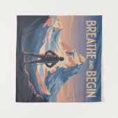 Atmen und Beginnen Wandteppich (Vorderseite (Horizontal))
