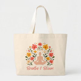 Atmen und Blüte Meditation Jumbo Tote Tasche