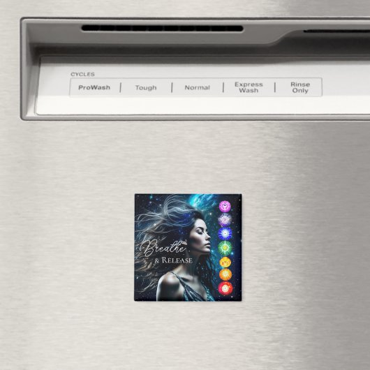 Atmen und Freigabe | Schöne ätherische Frau Magnet (In Situ (Geschirrspüler))