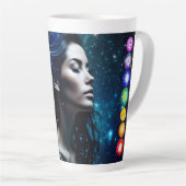 Atmen und Freigabe | Schöne ätherische Frau Milchtasse (Rechte Ecke)