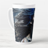 Atmen und Freigabe | Schöne ätherische Frau Milchtasse (Linke Ecke)