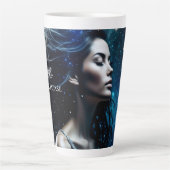 Atmen und Freigabe | Schöne ätherische Frau Milchtasse (Vorderseite)