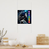 Atmen und Freigabe | Schöne ätherische Frau Poster (Küche)