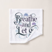 Atmen und Gelassen gehen: Personalisiert Badhandtuch Set (Waschlappen)