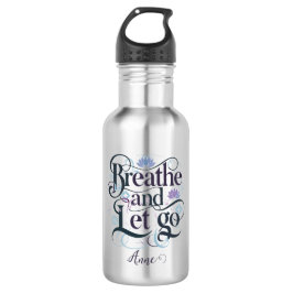 Atmen und Gelassen gehen: Personalisiert Edelstahlflasche