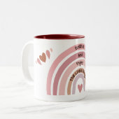 "Atmen und genießen Sie die Kleinen Dinge" Achtsam Zweifarbige Tasse (Vorderseite Links)