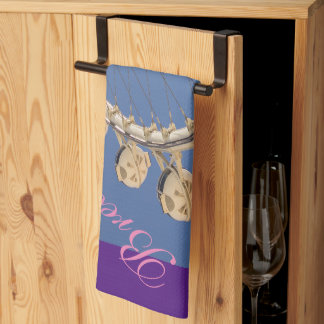 Atmen und Yoga Las Vegas Style Geschirrtuch