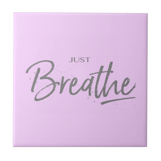 Atmen, Yoga, Zen-Zitat Fliese (Vorderseite)