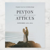 Atmosphäre Elegante Paare Namen Weinetikett (Einzelnes Label)