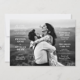 Atmosphäre moderne Foto-Hochzeitseinladung Ankündigung