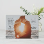 Atmosphäre Modernes Foto Hochzeitseinladung Ankündigung (Stehend Vorderseite)