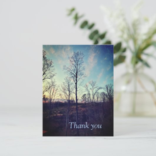 Atmosphärisch Danke Karte (Stehend Vorderseite)