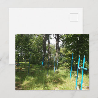 Atmosphärische alte ländliche Friedhof Fotografie Postkarte