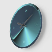 Atmosphärische blaue/grüne Aquamarine Küche Große Wanduhr (Winkel)