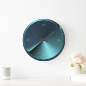 Atmosphärische blaue/grüne Aquamarine Küche Große Wanduhr (Zuhause)