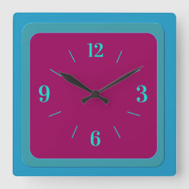 Atmosphärische Bluegreen-Grenze mit Cereenzentrum Quadratische Wanduhr