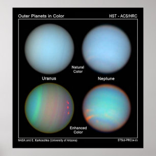 Atmosphärische Eigenschaften auf Uranus und Neptun Poster
