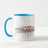 Atmosphärische Forth Bridge Kunstwerk Tasse (Links)