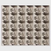 atmosphärische Landstraßenbahn Winterschneezeit Geschenkpapier (Flach)