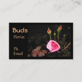 Atmosphärische Rosenknospe >Berufliche Floristenka Visitenkarte