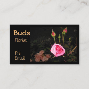 Atmosphärische Rosenknospe >Berufliche Floristenka Visitenkarte