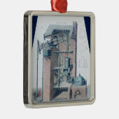 Atmosphärischer Dampf-Motor Silbernes Ornament (Rechts)