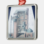 Atmosphärischer Dampf-Motor Silbernes Ornament (Links)