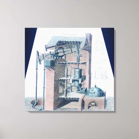 Atmosphärischer Motor Leinwanddruck (Vorderseite)