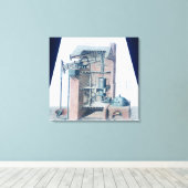 Atmosphärischer Motor Leinwanddruck (Insitu (Holzboden))