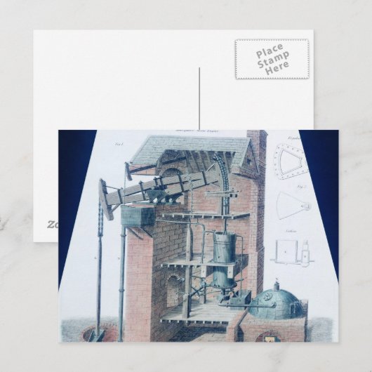 Atmosphärischer Motor Postkarte (Vorne/Hinten)