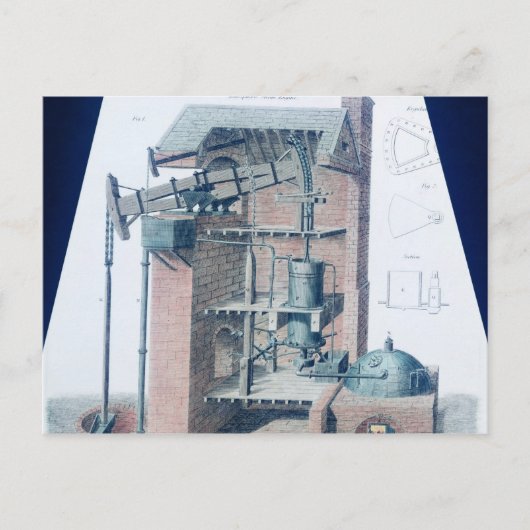 Atmosphärischer Motor Postkarte (Vorderseite)