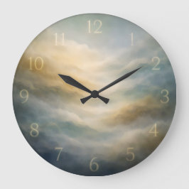 Atmosphärischer Nebel-Dreh — Abstrakt Große Wanduhr