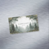 Atmosphärischer Nebelwaldweg Magnetische Visitenkarte (Beispiel)