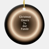 Atmosphärischer Tan / Cream Circle Weihnachtsschmu Keramik Ornament (Hinten)