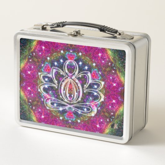 Atmosphärischer Zen Lotus Metall Brotdose (Vorderseite)