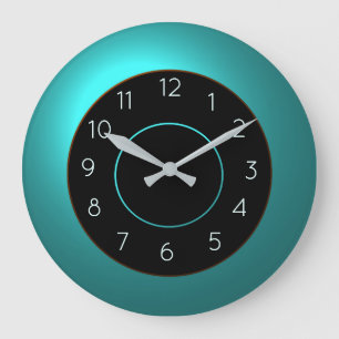 Atmosphärisches Aqua Blue Kitchenuhr Große Wanduhr