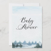 Atmosphärisches Baby Es ist kalt draußen Babydusch Einladung (Rückseite)