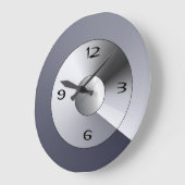 Atmosphärisches Minimalistisches Silber/Grauwanduh Große Wanduhr (Winkel)