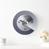 Atmosphärisches Minimalistisches Silber/Grauwanduh Große Wanduhr (Zuhause)