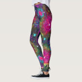 Atmosphärisches Sternenfeld überall über Print-Leg Leggings (Links)