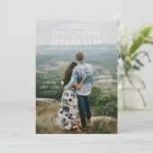 Atmosphere Vertikales Foto Hochzeitseinladung Ankündigung (Stehend Vorderseite)