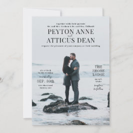 Atmosphere Vertikales Foto Hochzeitseinladung Ankündigung