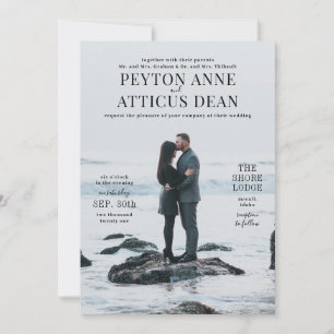 Atmosphere Vertikales Foto Hochzeitseinladung Ankündigung